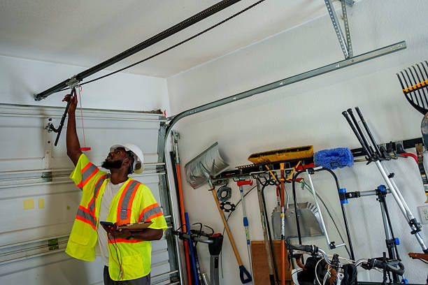 Professional Garage Door Roller Replacement technician working in Douglas, MI